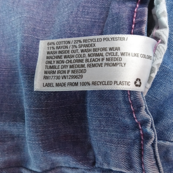 Free Spirited Wild Fable Sexy Denim Mini Skirt Mid Wash Blue W4 Straight Stretch - Picture 5 of 11